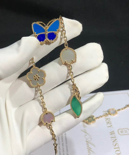 [Windsor Jewelry]LUCKY SPRING BUTTERFLY 5 MOTIF BRACELET