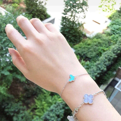 [Windsor Jewelry]BUTTERFLY TURQUOISE BUTTERFLY BRACELET SILVER