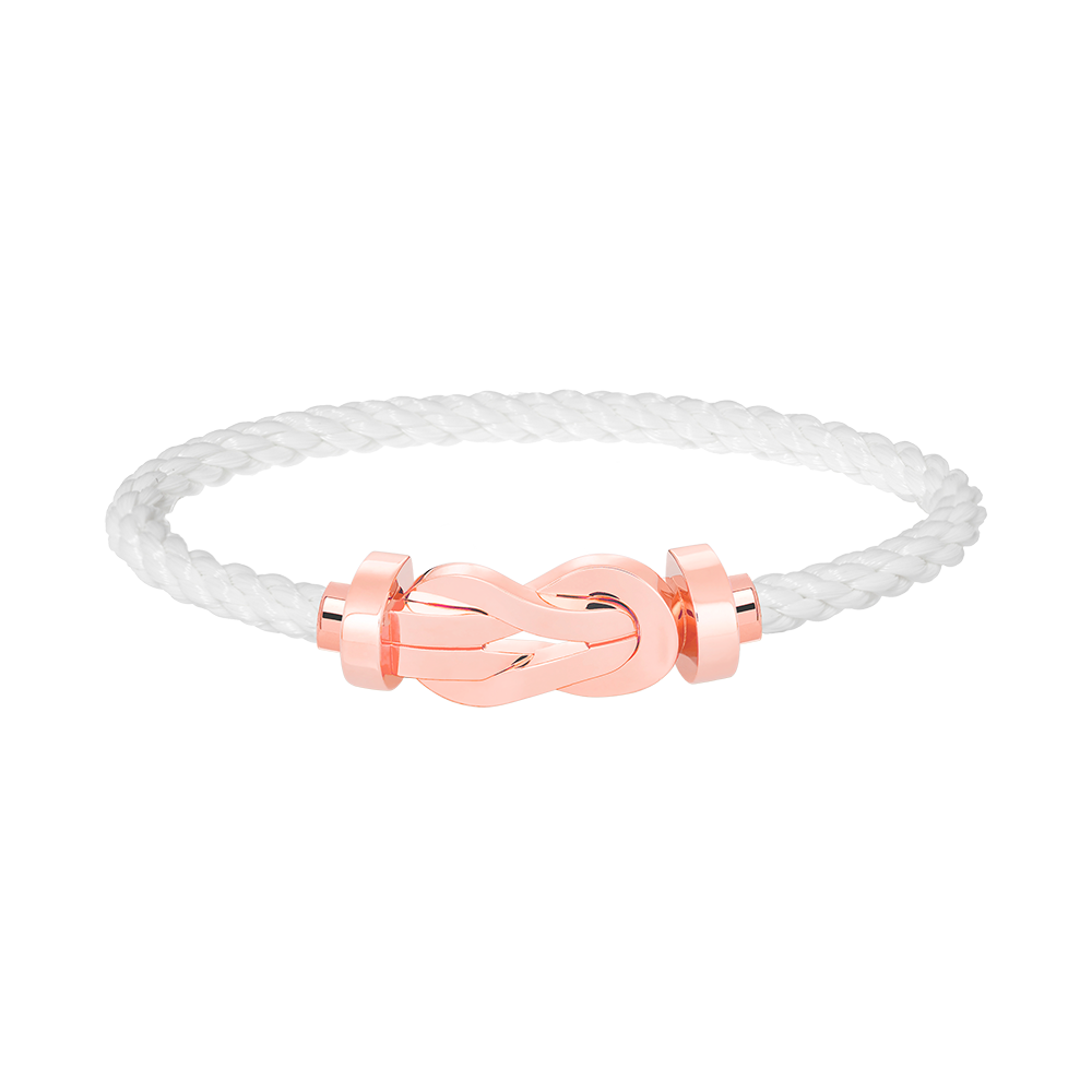 [Windsor Jewelry]CHANCE LARGE 8 FIGURE BUCKLE NO DIAMOND BRACELET ROSE GOLD
