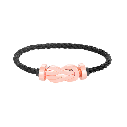 [Windsor Jewelry]CHANCE LARGE 8 FIGURE BUCKLE NO DIAMOND BRACELET ROSE GOLD
