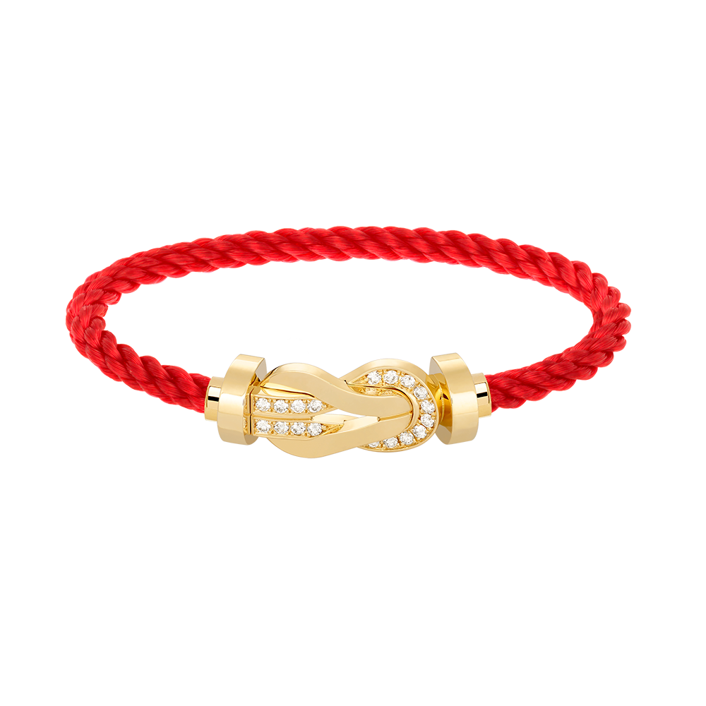 [Windsor Jewelry]CHANCE LARGE 8 FIGURE BUCKLE HALF DIAMOND BRACELET GOLD