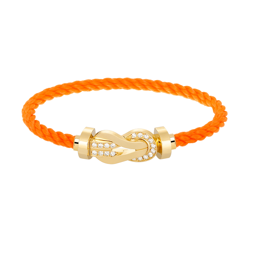 [Windsor Jewelry]CHANCE LARGE 8 FIGURE BUCKLE HALF DIAMOND BRACELET GOLD