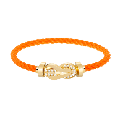 [Windsor Jewelry]CHANCE LARGE 8 FIGURE BUCKLE HALF DIAMOND BRACELET GOLD