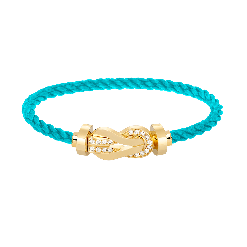 [Windsor Jewelry]CHANCE LARGE 8 FIGURE BUCKLE HALF DIAMOND BRACELET GOLD