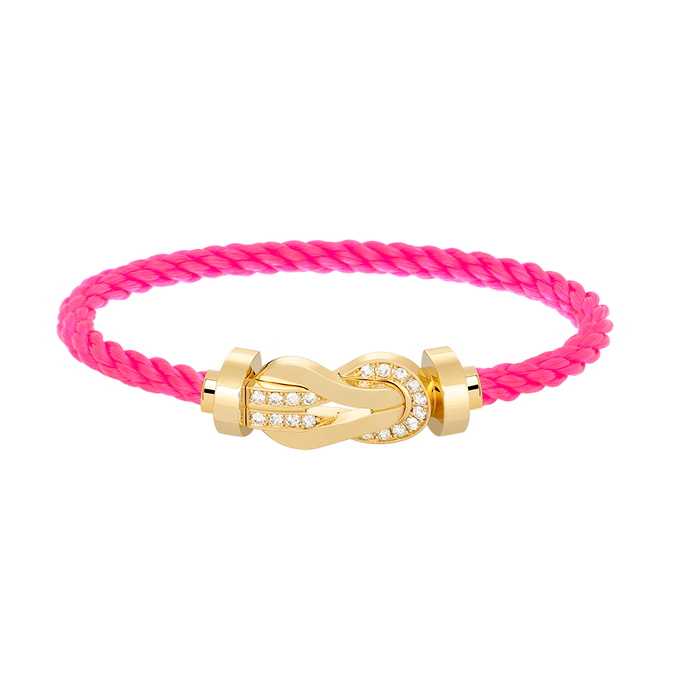 [Windsor Jewelry]CHANCE LARGE 8 FIGURE BUCKLE HALF DIAMOND BRACELET GOLD
