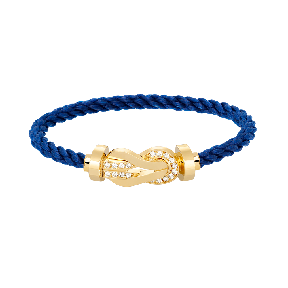 [Windsor Jewelry]CHANCE LARGE 8 FIGURE BUCKLE HALF DIAMOND BRACELET GOLD