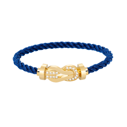 [Windsor Jewelry]CHANCE LARGE 8 FIGURE BUCKLE HALF DIAMOND BRACELET GOLD