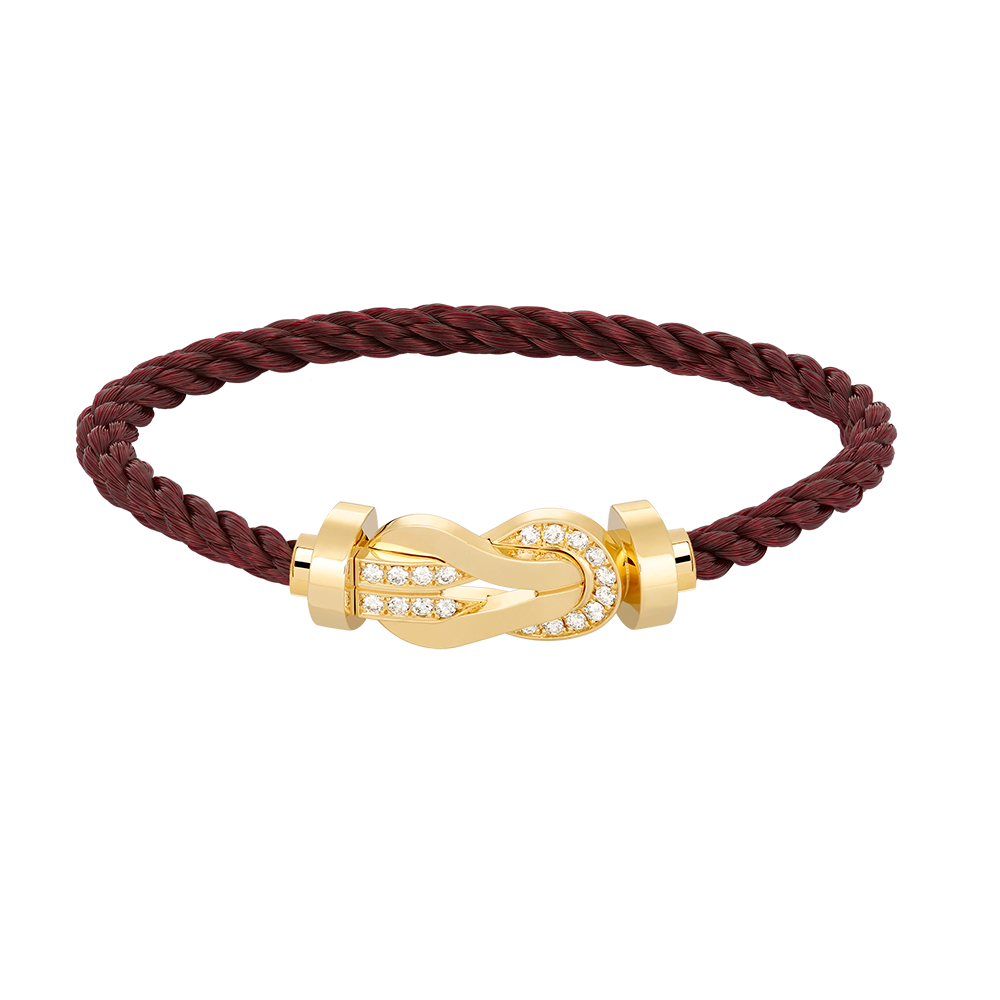 [Windsor Jewelry]CHANCE LARGE 8 FIGURE BUCKLE HALF DIAMOND BRACELET GOLD