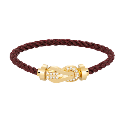 [Windsor Jewelry]CHANCE LARGE 8 FIGURE BUCKLE HALF DIAMOND BRACELET GOLD