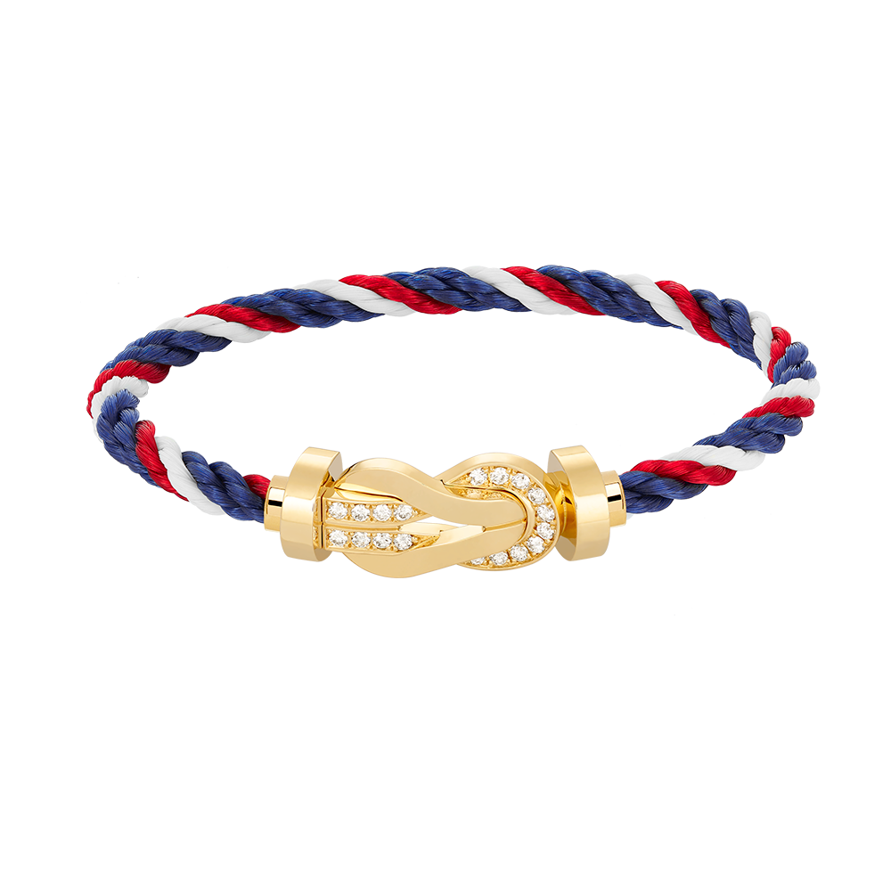 [Windsor Jewelry]CHANCE LARGE 8 FIGURE BUCKLE HALF DIAMOND BRACELET GOLD