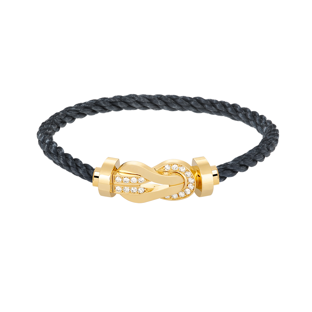 [Windsor Jewelry]CHANCE LARGE 8 FIGURE BUCKLE HALF DIAMOND BRACELET GOLD
