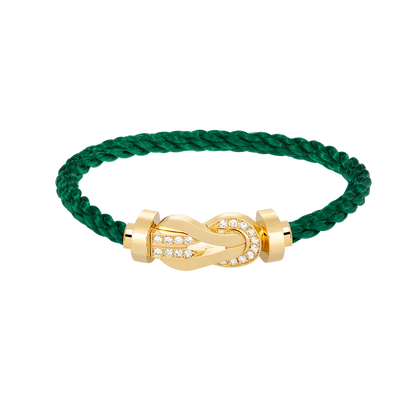 [Windsor Jewelry]CHANCE LARGE 8 FIGURE BUCKLE HALF DIAMOND BRACELET GOLD