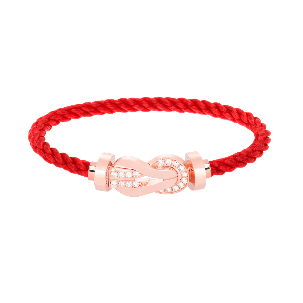 [Windsor Jewelry]CHANCE LARGE 8 FIGURE BUCKLE HALF DIAMOND BRACELET ROSE GOLD
