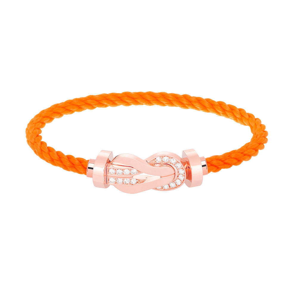 [Windsor Jewelry]CHANCE LARGE 8 FIGURE BUCKLE HALF DIAMOND BRACELET ROSE GOLD