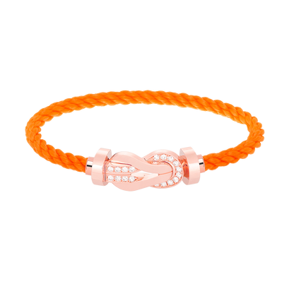 [Windsor Jewelry]CHANCE LARGE 8 FIGURE BUCKLE HALF DIAMOND BRACELET ROSE GOLD