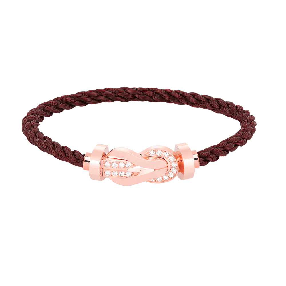 [Windsor Jewelry]CHANCE LARGE 8 FIGURE BUCKLE HALF DIAMOND BRACELET ROSE GOLD