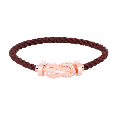 [Windsor Jewelry]CHANCE LARGE 8 FIGURE BUCKLE HALF DIAMOND BRACELET ROSE GOLD