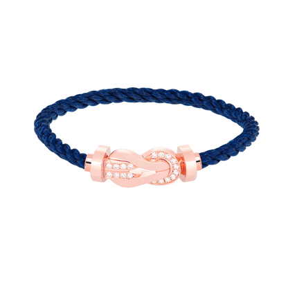 [Windsor Jewelry]CHANCE LARGE 8 FIGURE BUCKLE HALF DIAMOND BRACELET ROSE GOLD