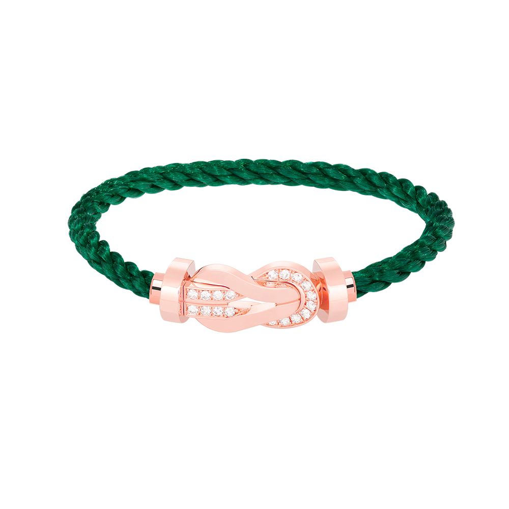 [Windsor Jewelry]CHANCE LARGE 8 FIGURE BUCKLE HALF DIAMOND BRACELET ROSE GOLD