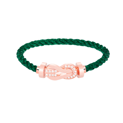 [Windsor Jewelry]CHANCE LARGE 8 FIGURE BUCKLE HALF DIAMOND BRACELET ROSE GOLD