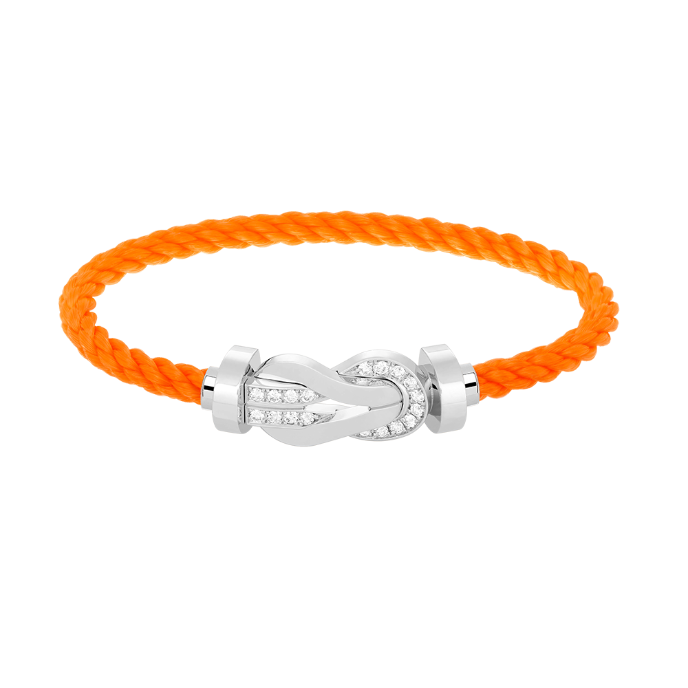 [Windsor Jewelry]CHANCE LARGE 8 FIGURE BUCKLE HALF DIAMOND BRACELET SILVER
