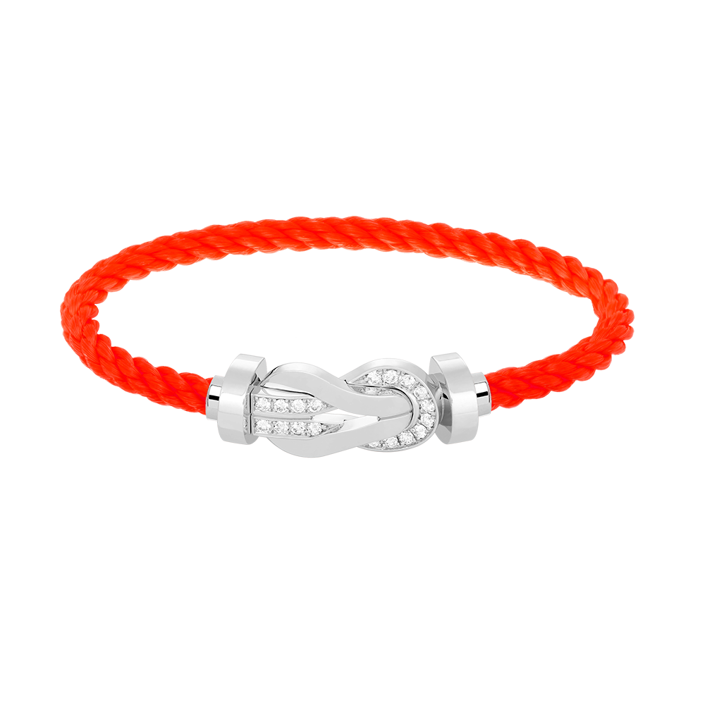 [Windsor Jewelry]CHANCE LARGE 8 FIGURE BUCKLE HALF DIAMOND BRACELET SILVER