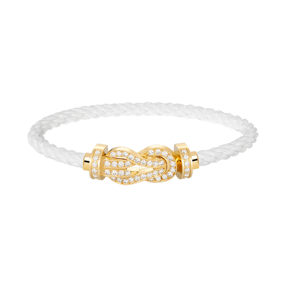 [Windsor Jewelry]CHANCE LARGE 8 FIGURE BUCKLE FULLDIAMOND BRACELET GOLD