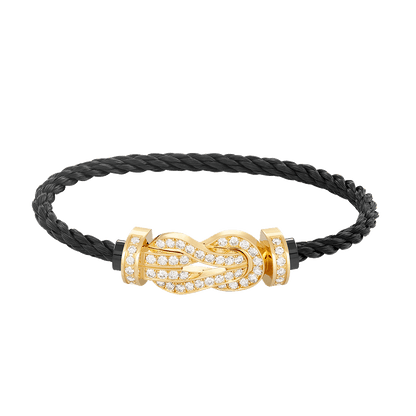 [Windsor Jewelry]CHANCE LARGE 8 FIGURE BUCKLE FULLDIAMOND BRACELET GOLD
