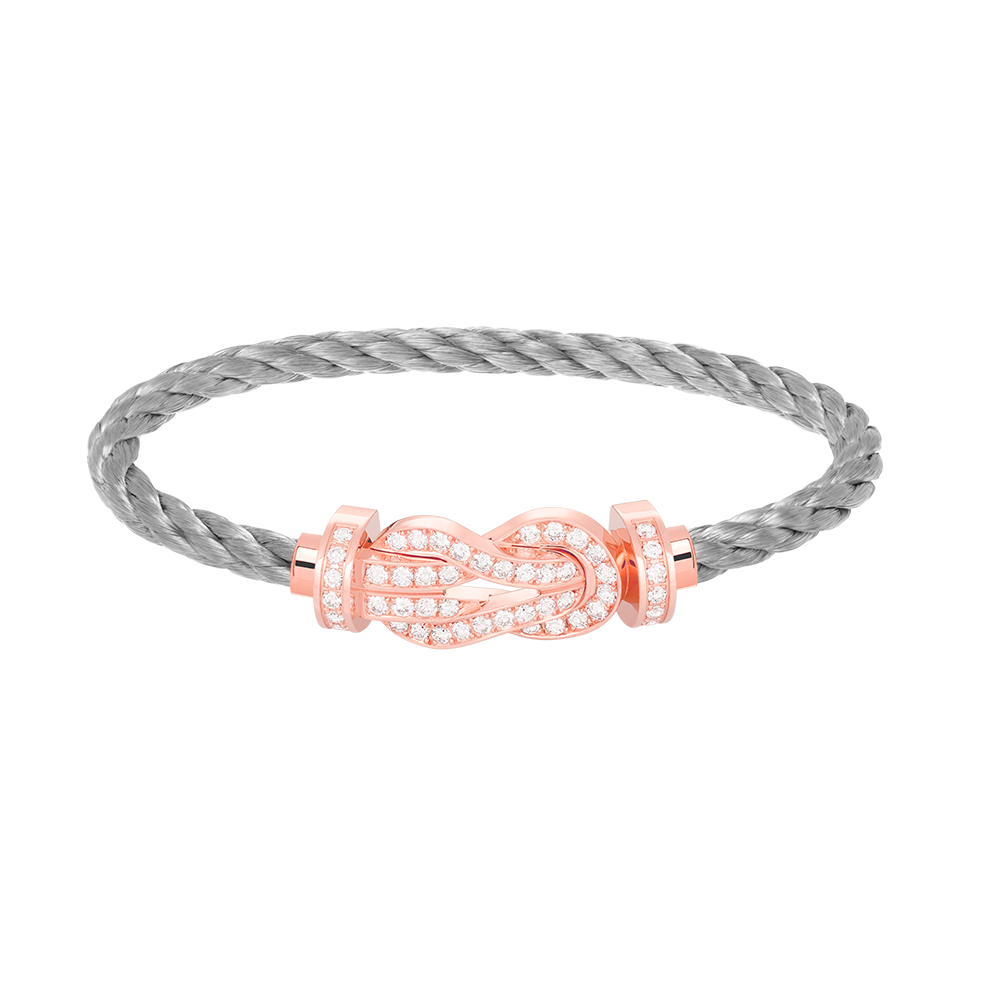 [Windsor Jewelry]CHANCE LARGE 8 FIGURE BUCKLE FULL DIAMOND BRACELET ROSE GOLD