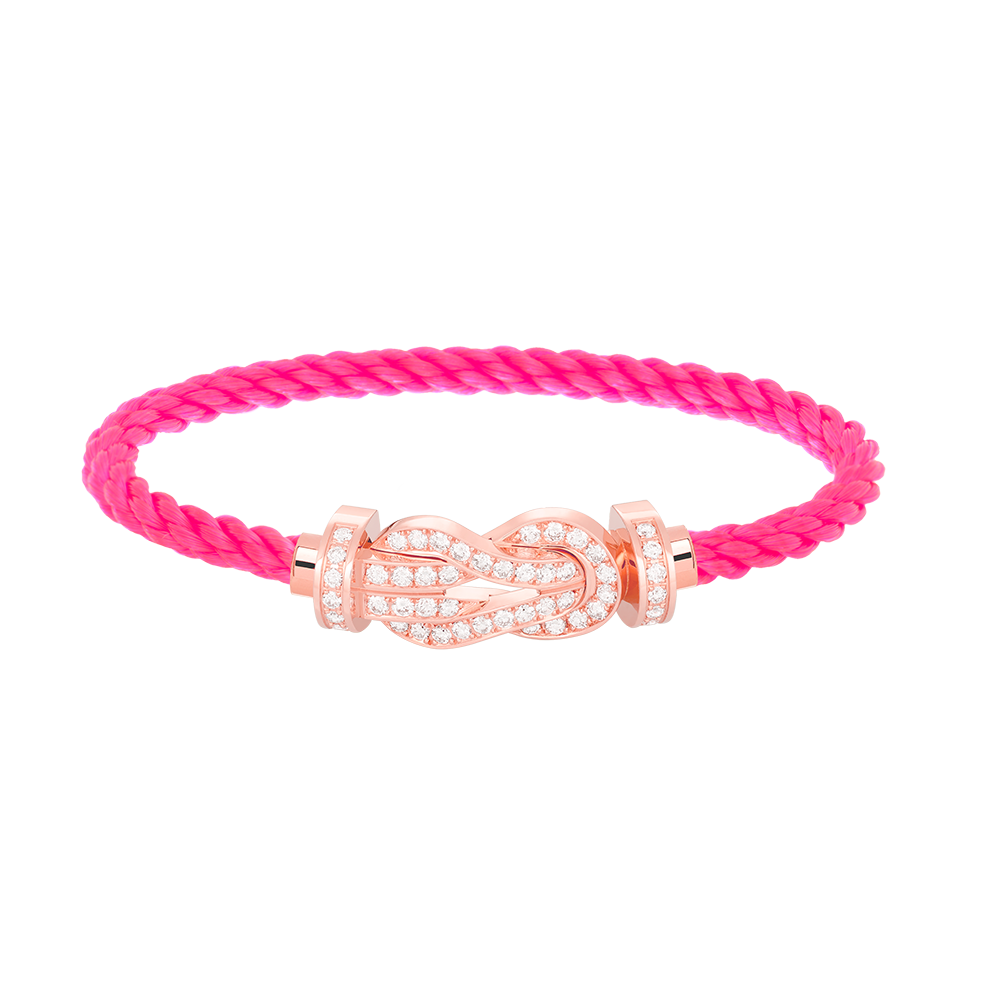 [Windsor Jewelry]CHANCE LARGE 8 FIGURE BUCKLE FULL DIAMOND BRACELET ROSE GOLD