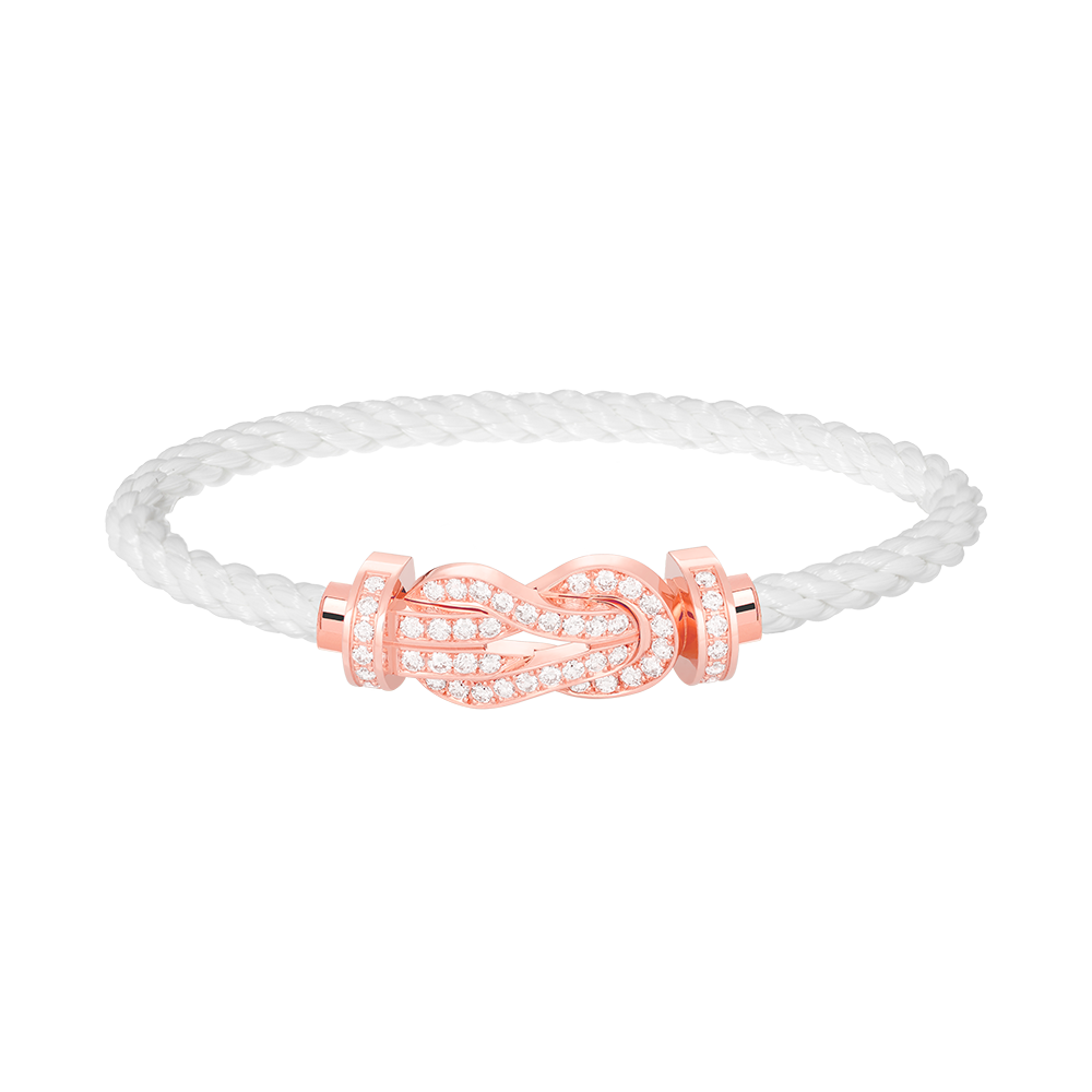 [Windsor Jewelry]CHANCE LARGE 8 FIGURE BUCKLE FULL DIAMOND BRACELET ROSE GOLD