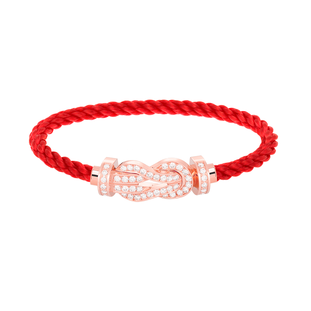 [Windsor Jewelry]CHANCE LARGE 8 FIGURE BUCKLE FULL DIAMOND BRACELET ROSE GOLD