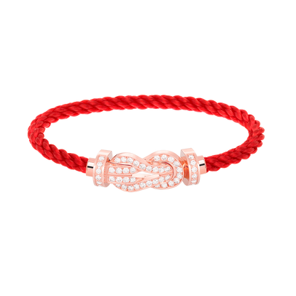 [Windsor Jewelry]CHANCE LARGE 8 FIGURE BUCKLE FULL DIAMOND BRACELET ROSE GOLD