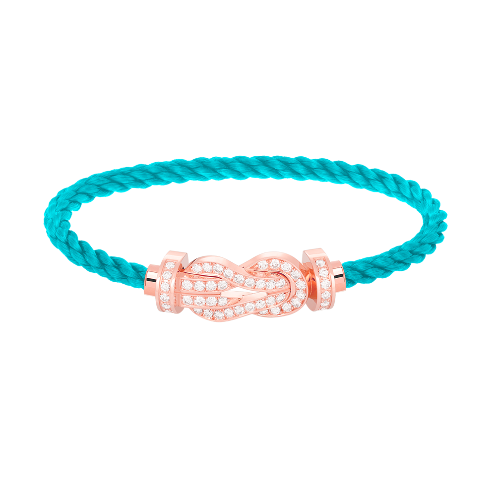 [Windsor Jewelry]CHANCE LARGE 8 FIGURE BUCKLE FULL DIAMOND BRACELET ROSE GOLD