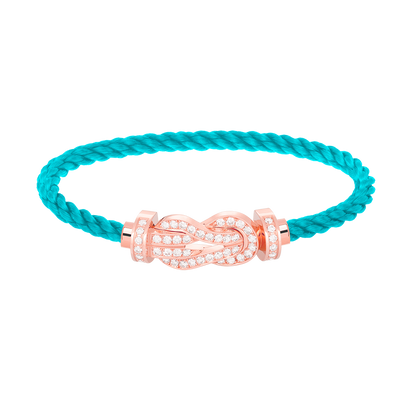[Windsor Jewelry]CHANCE LARGE 8 FIGURE BUCKLE FULL DIAMOND BRACELET ROSE GOLD