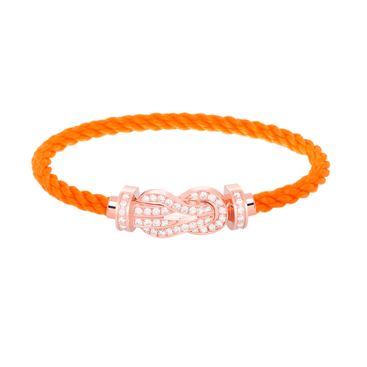 [Windsor Jewelry]CHANCE LARGE 8 FIGURE BUCKLE FULL DIAMOND BRACELET ROSE GOLD