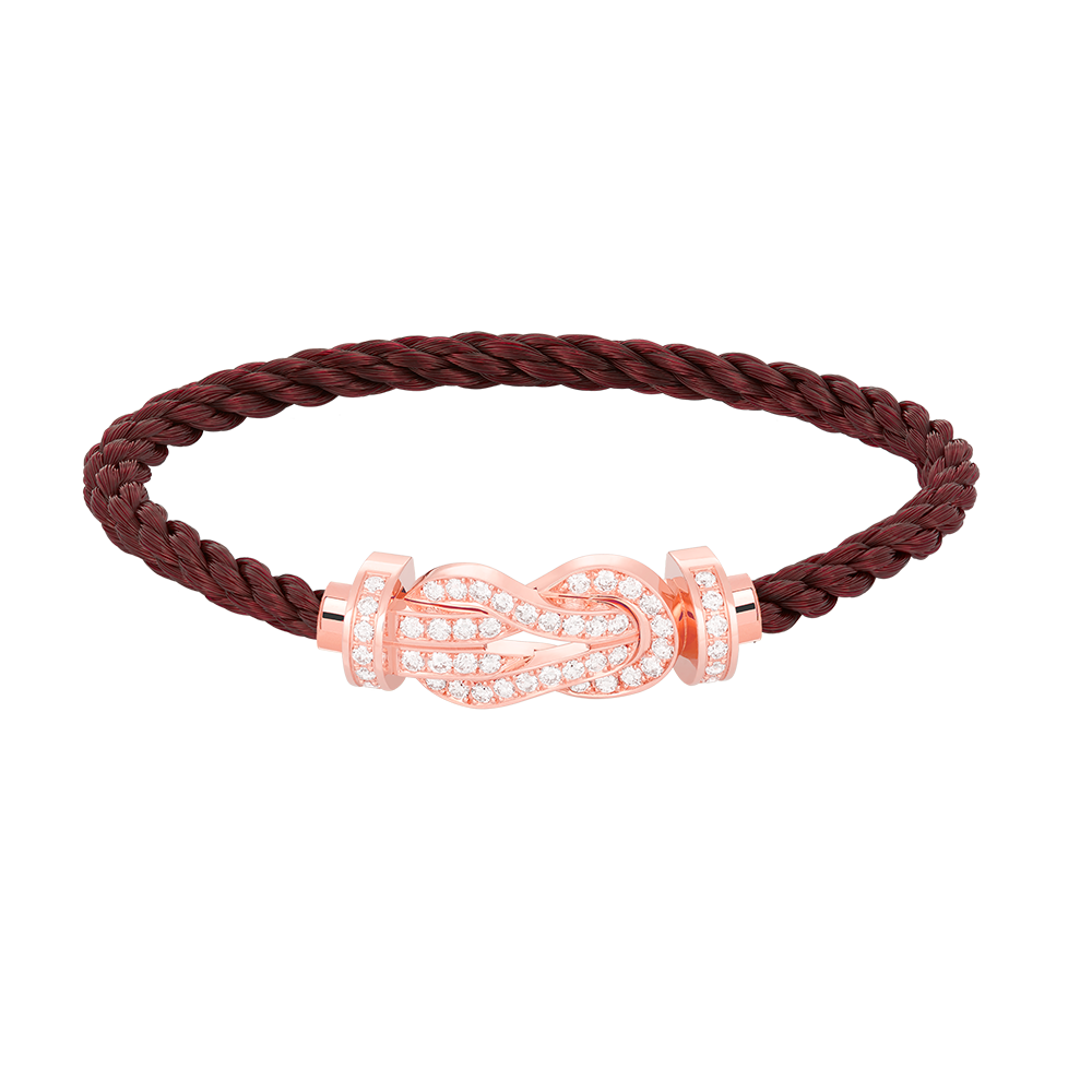 [Windsor Jewelry]CHANCE LARGE 8 FIGURE BUCKLE FULL DIAMOND BRACELET ROSE GOLD