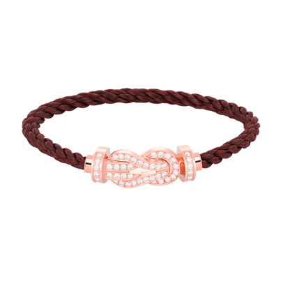 [Windsor Jewelry]CHANCE LARGE 8 FIGURE BUCKLE FULL DIAMOND BRACELET ROSE GOLD
