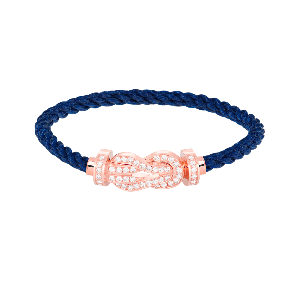 [Windsor Jewelry]CHANCE LARGE 8 FIGURE BUCKLE FULL DIAMOND BRACELET ROSE GOLD