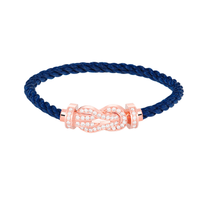 [Windsor Jewelry]CHANCE LARGE 8 FIGURE BUCKLE FULL DIAMOND BRACELET ROSE GOLD