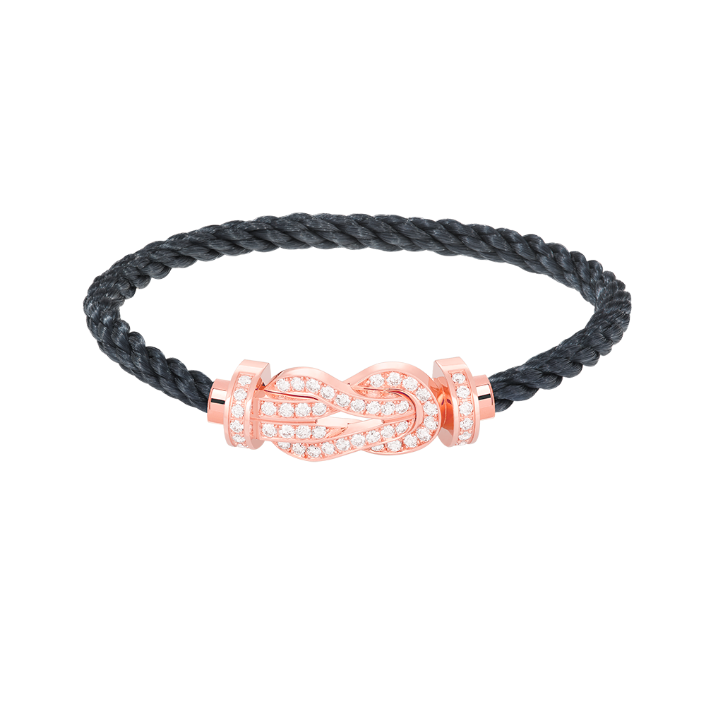 [Windsor Jewelry]CHANCE LARGE 8 FIGURE BUCKLE FULL DIAMOND BRACELET ROSE GOLD