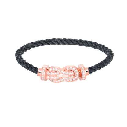 [Windsor Jewelry]CHANCE LARGE 8 FIGURE BUCKLE FULL DIAMOND BRACELET ROSE GOLD