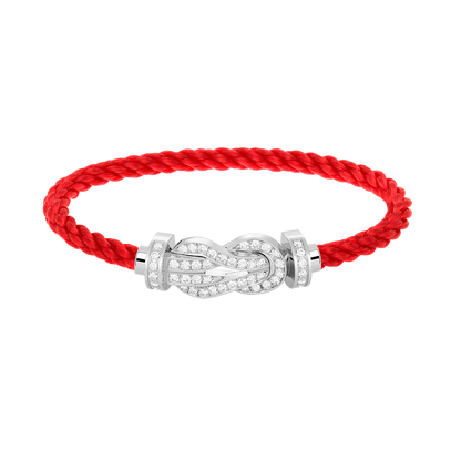 [Windsor Jewelry]CHANCE LARGE 8 FIGURE BUCKLE FULL DIAMOND BRACELET SILVER