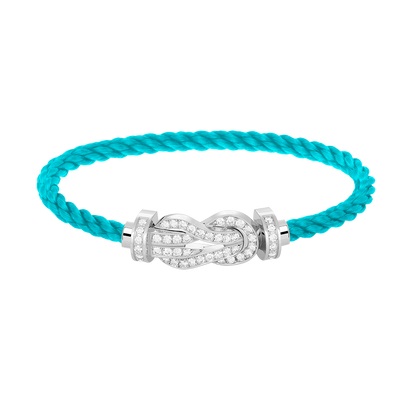 [Windsor Jewelry]CHANCE LARGE 8 FIGURE BUCKLE FULL DIAMOND BRACELET SILVER