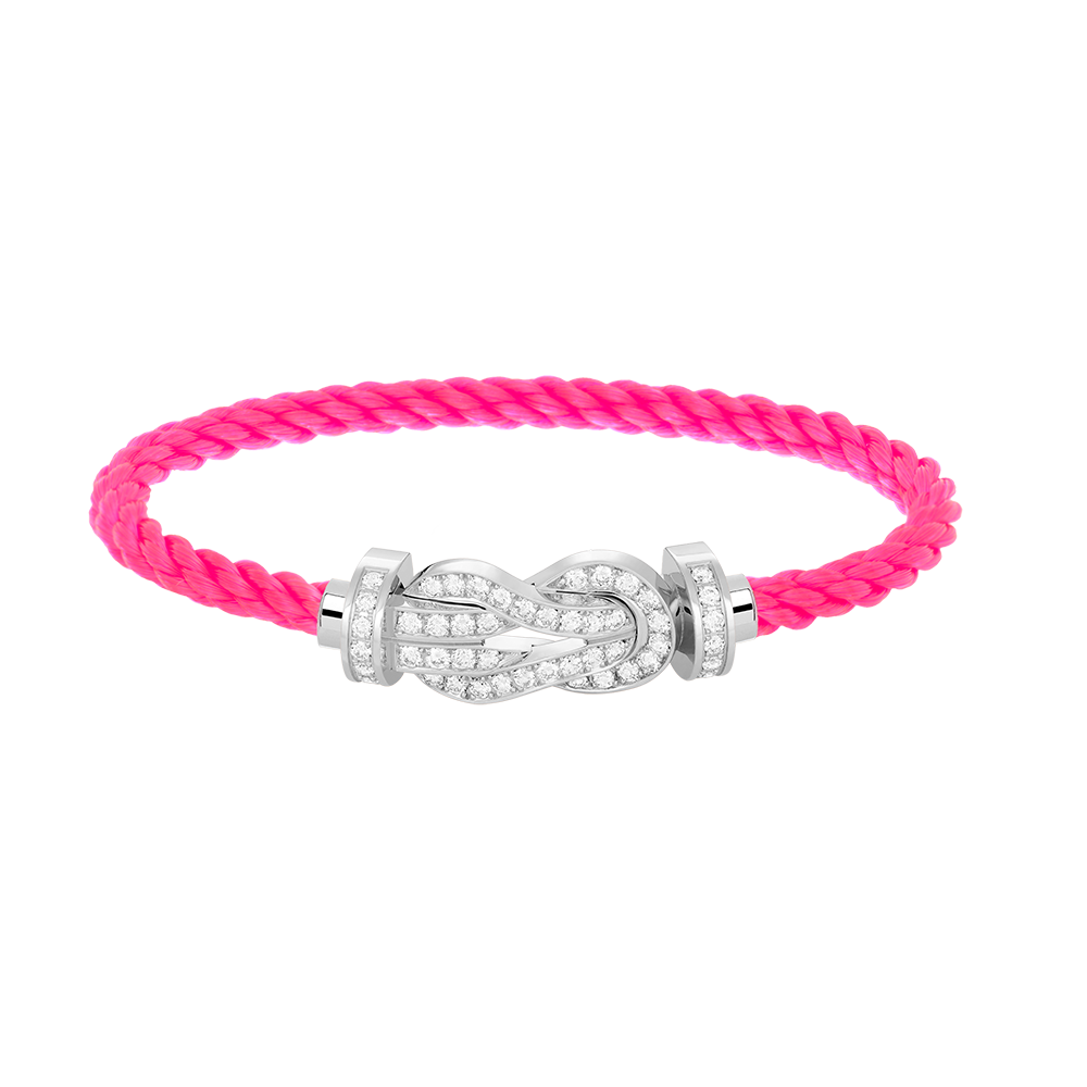 [Windsor Jewelry]CHANCE LARGE 8 FIGURE BUCKLE FULL DIAMOND BRACELET SILVER
