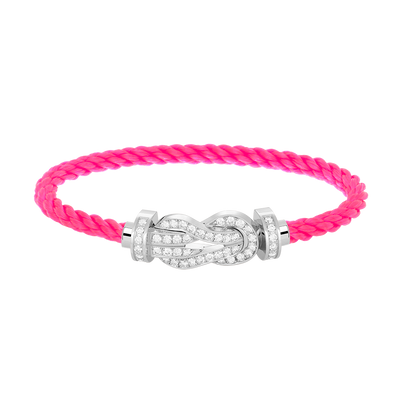 [Windsor Jewelry]CHANCE LARGE 8 FIGURE BUCKLE FULL DIAMOND BRACELET SILVER