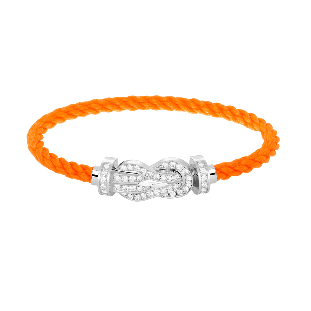 [Windsor Jewelry]CHANCE LARGE 8 FIGURE BUCKLE FULL DIAMOND BRACELET SILVER