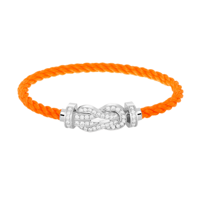 [Windsor Jewelry]CHANCE LARGE 8 FIGURE BUCKLE FULL DIAMOND BRACELET SILVER