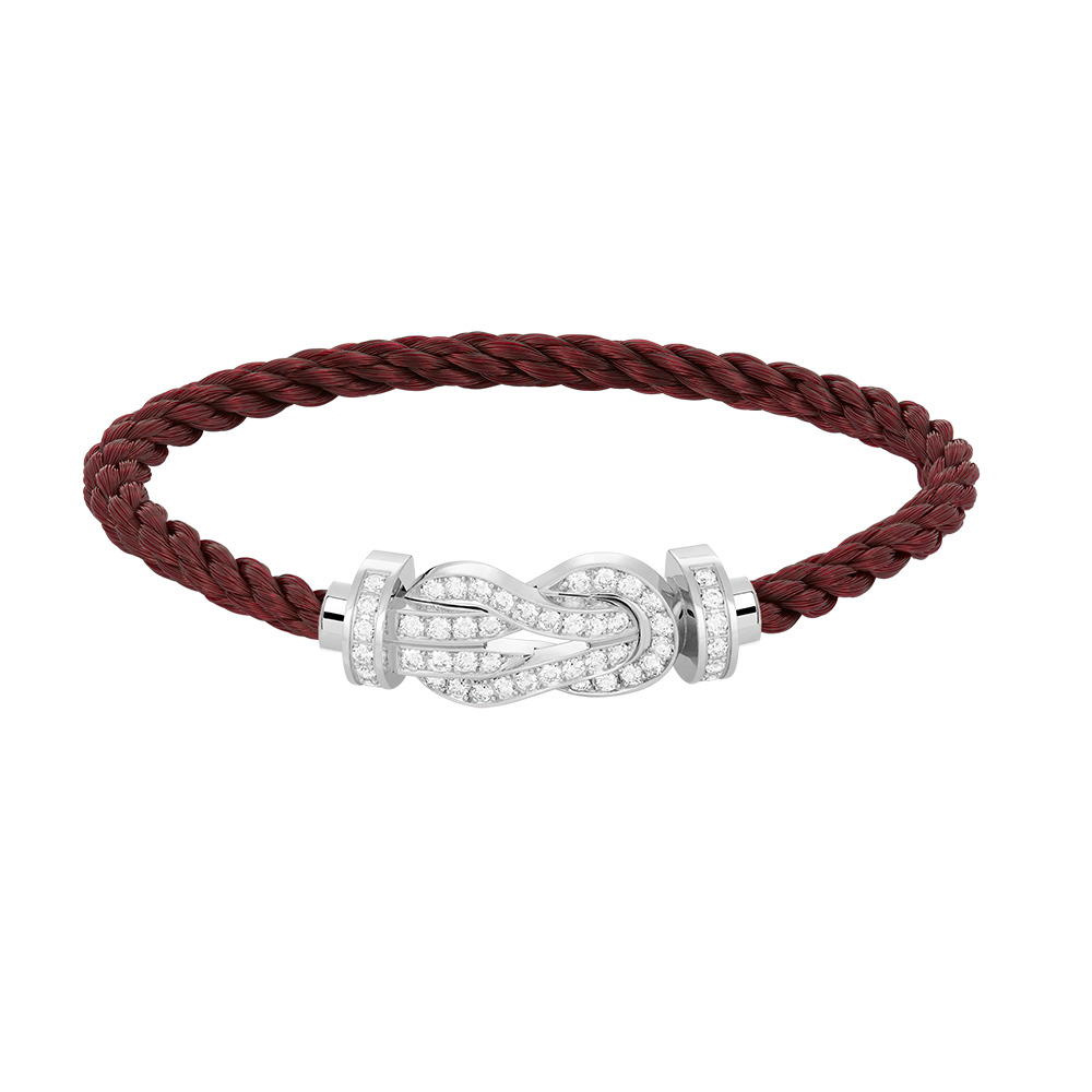 [Windsor Jewelry]CHANCE LARGE 8 FIGURE BUCKLE FULL DIAMOND BRACELET SILVER