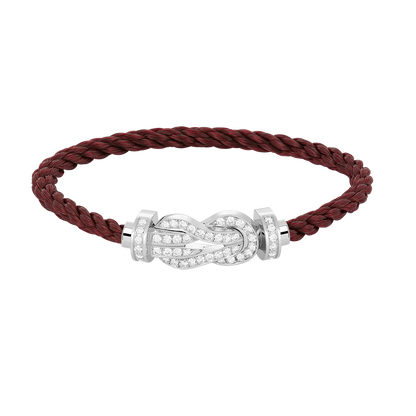 [Windsor Jewelry]CHANCE LARGE 8 FIGURE BUCKLE FULL DIAMOND BRACELET SILVER